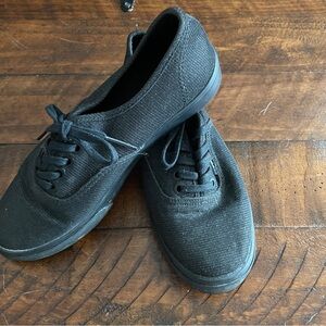 Vans Black Glitter Sparkle Low Top Lace Up Sneakers Size 5 Women / 3 1/2 Mens